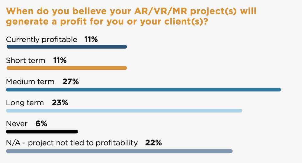 Profitability expectations for XR developers